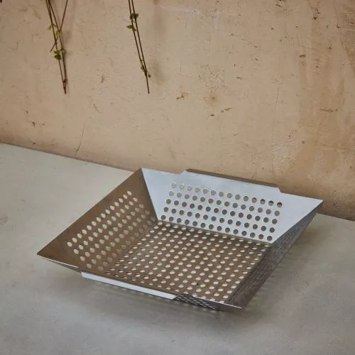 קערה מנירוסטה לצליית/עישון ירקות