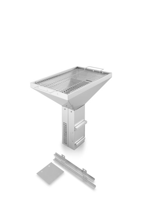 גריל פחמים מנירוסטה T4 למטבח חוץ